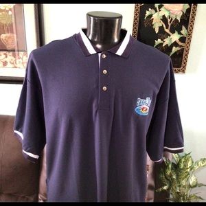 Vintage Southport XXL Men’s Blue & White Polo Shirt Made in USA, NEW